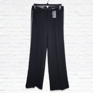 Club Monaco "Ursula" Low Rise Wide Leg Tuxedo Stripe Trouser Pants Size 6 BNWT